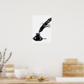 Quill en Ink Fles Poster (Keuken)