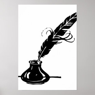 Quill en Ink Fles Poster