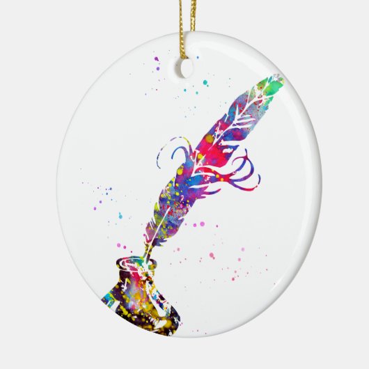 Quill en Ink Keramisch Ornament (Links)