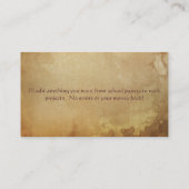 Quill en Ink Visitekaartje (Achterkant)