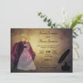 Quill en inktpot kaart (Staand voorkant)