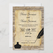 Quill en inkwell kaart (Voorkant)