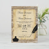 Quill en inkwell kaart (Staand voorkant)