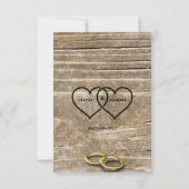 Quill en inkwell RSVP kaartje (Achterkant)