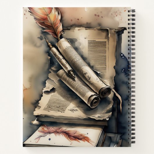 Quill en Scroll: Engelse literatuur Notitieboek (Achterkant)