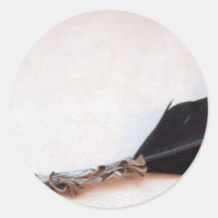 quill-fotografie ronde sticker