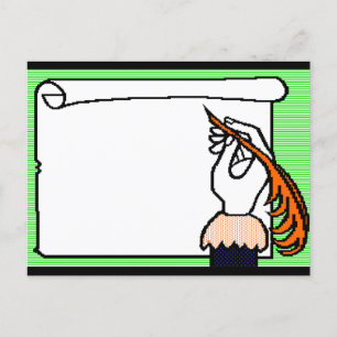 Quill, instrument voor schrijven briefkaart