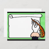 Quill, instrument voor schrijven briefkaart (Voorkant / Achterkant)