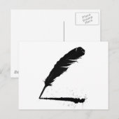 Quill met inkt briefkaart (Voorkant / Achterkant)