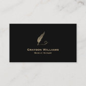 Quill Mobile Notary Black Gold QR Code Visitekaartje (Voorkant)