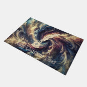 Quill Pen Abstracte kunst Deurmat (Schuin)