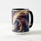 Quill Pen Abstracte kunst Mok (Voorkant rechts)