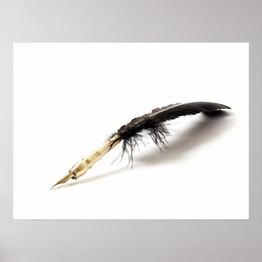 Quill Pen Afdrukken Poster (Voorkant)