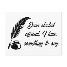 Quill Pen-bericht aan gekozen functionarissen