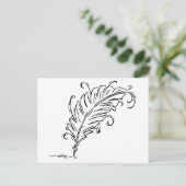 Quill Pen Briefkaart (Staand voorkant)