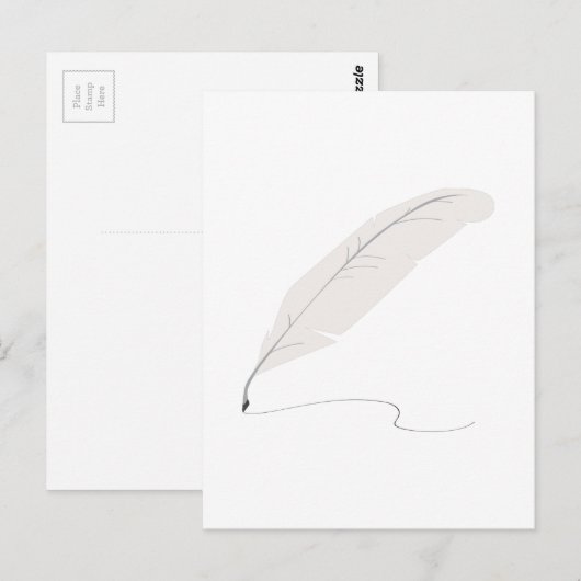 Quill Pen Briefkaart (Voorkant / Achterkant)