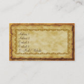 Quill Pen en Parchment Visitekaartje (Achterkant)