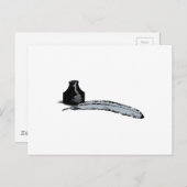 Quill Pen & Ink Briefkaart (Voorkant / Achterkant)