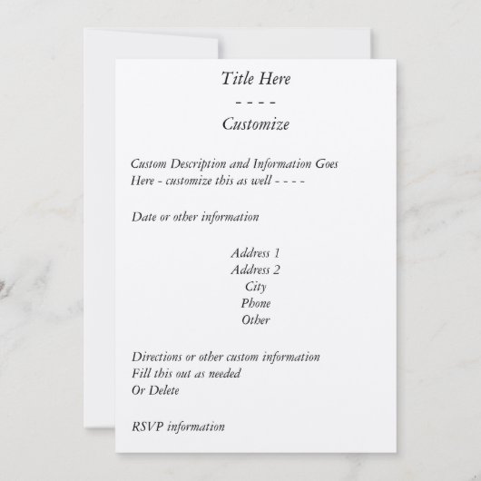 Quill Pen Kaart (Achterkant)