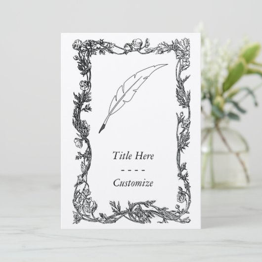 Quill Pen Kaart (Staand voorkant)