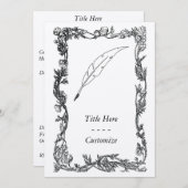 Quill Pen Kaart (Voorkant / Achterkant)