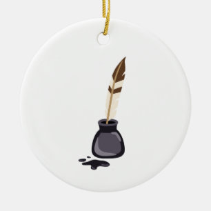 Quill Pen Keramisch Ornament