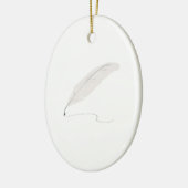 Quill Pen Keramisch Ornament (Links)