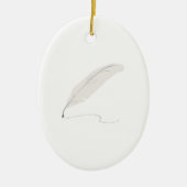 Quill Pen Keramisch Ornament (Voorkant)