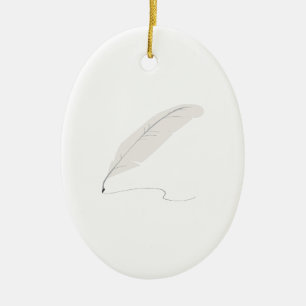 Quill Pen Keramisch Ornament