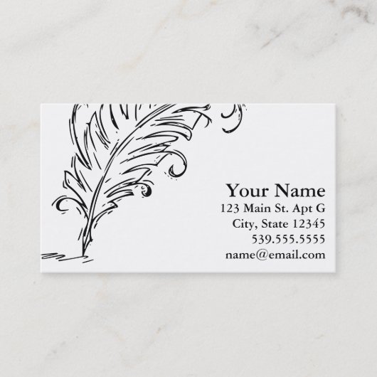 Quill Pen Visitekaartje (Voorkant)
