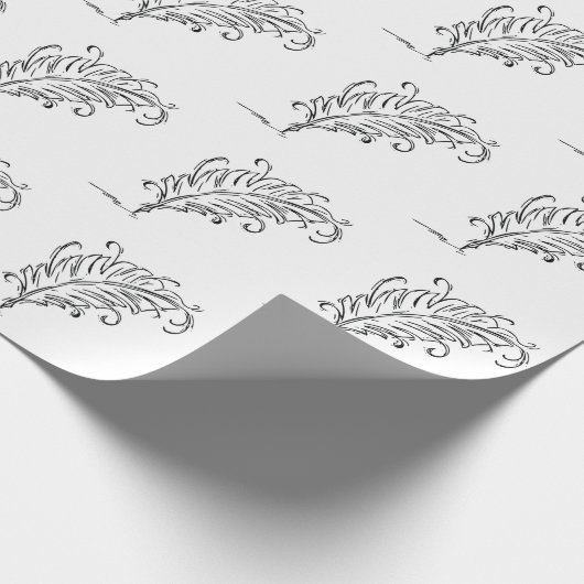Quill Pen Wrapping Paper Cadeaupapier (Hoek)
