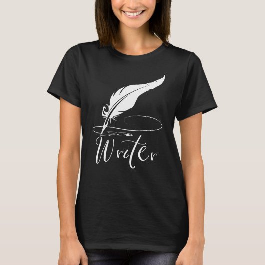 Quill Pen Writer T-shirt (Voorkant)