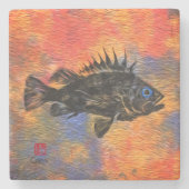 Quillback Rockfish - Marmer Onderzetter (Voorkant)