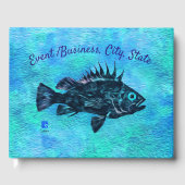 Quillback Rockfish op blauw - Gastenboek (Voorkant)