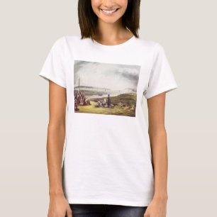 Quillebeuf, van 'Uitzichten op de Seine', gegravee T-shirt
