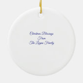 Quilled-Art Golden Angel Winter Keramisch Ornament (Achterkant)