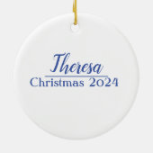 Quilled sneeuwvlok ontwerp gepersonaliseerd Orname Keramisch Ornament (Achterkant)