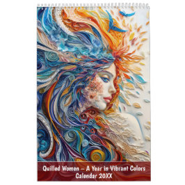 Quilled Women – A Year in Vibrant Colors Kalender