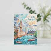 Quilling Big Ben bij de Tower of London Briefkaart (Staand voorkant)