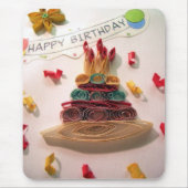 Quilling Birthday Cake Muismat (Voorkant)