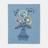 Quilling, bloemen in vaas fleece deken (Voorkant)