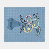 Quilling, bloemen in vaas fleece deken (Voorkant (Horizontaal))