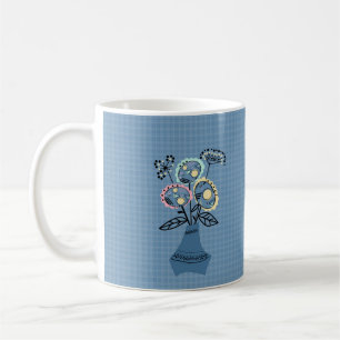 Quilling, bloemen in vaas koffiemok