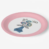 Quilling, bloemen in vaas papieren bordje (Gekanteld)