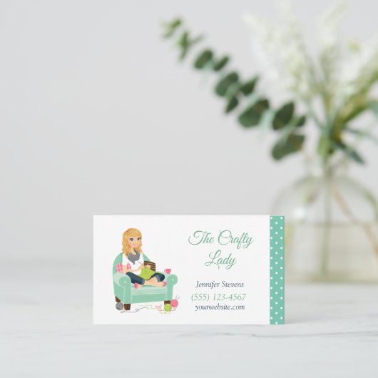 Quilling Crochet Craft Service Visitekaartje (Staand voorkant)