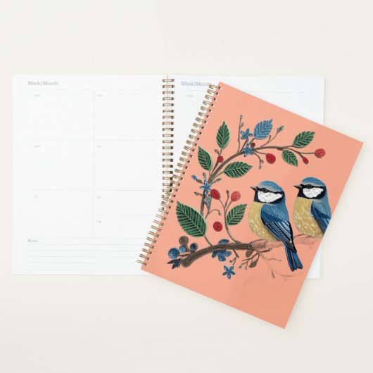 Quilling Effect Blue Tit Bird on A Vine Planner (Display)