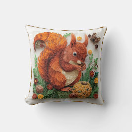 Quilling Effect Red Squirrel in Autumn Kussen
