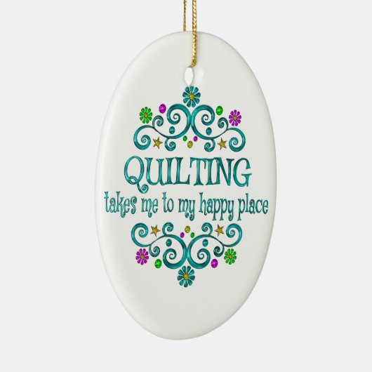 Quilling Happy Place Keramisch Ornament (Rechts)