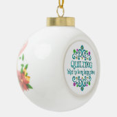Quilling Happy Place Keramische Bal Ornament (Links)