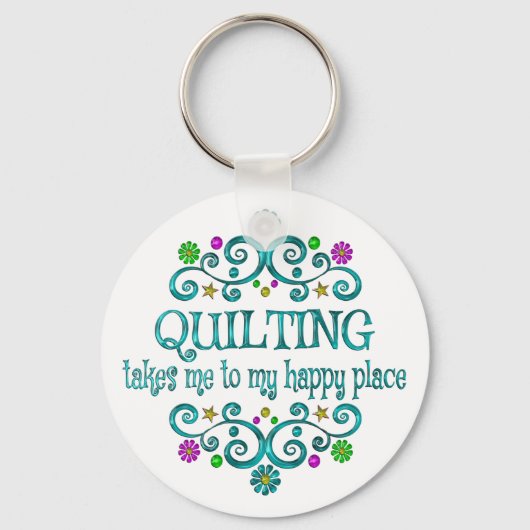 Quilling Happy Place Sleutelhanger (Voorkant)